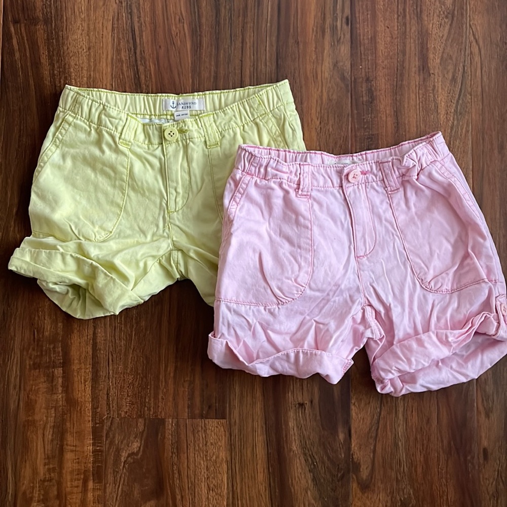 Girls Lands’ End Shorts, Set of 2.